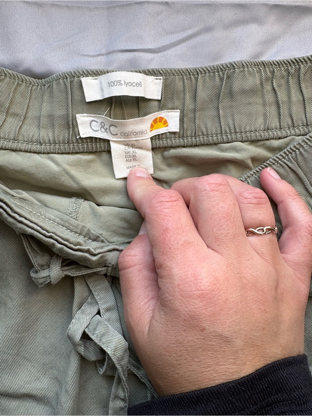 Light Sage Drawstring Mini Skort - Picture 2 of 4